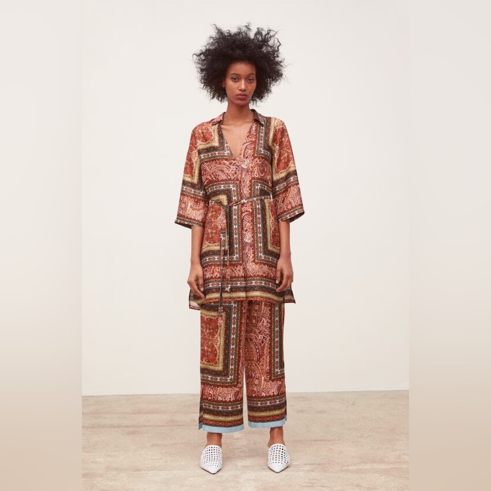 🧡☀️ ZARA 2-piece Coord Set Tunic + Pants